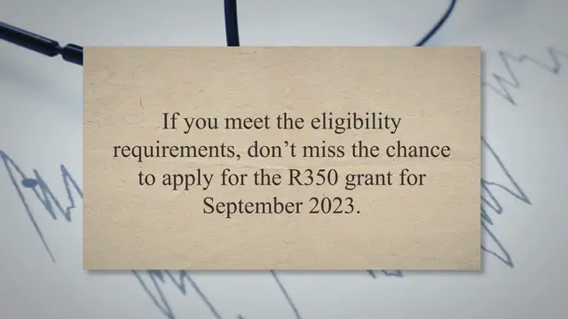 'Video thumbnail for Apply Now for SASSA R350 Grant for September 2023 in South Africa'