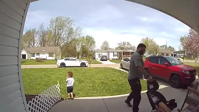 Video thumbnail for Security Camera Captures Dad Return To Give Sad Son Goodbye Kiss | Happily TV