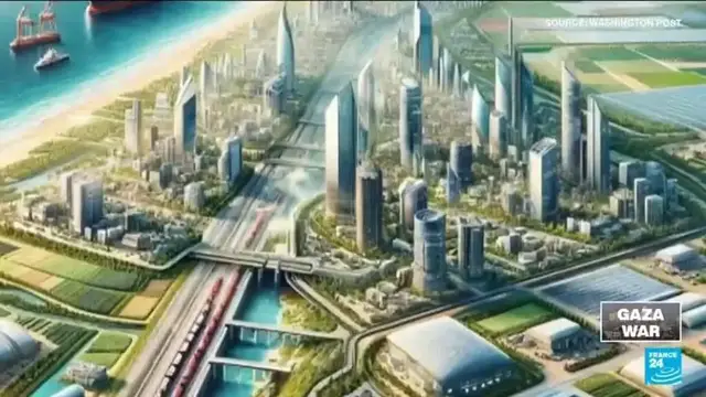 'Video thumbnail for Gaza reconstruction plan faces backlash over relocation clause'