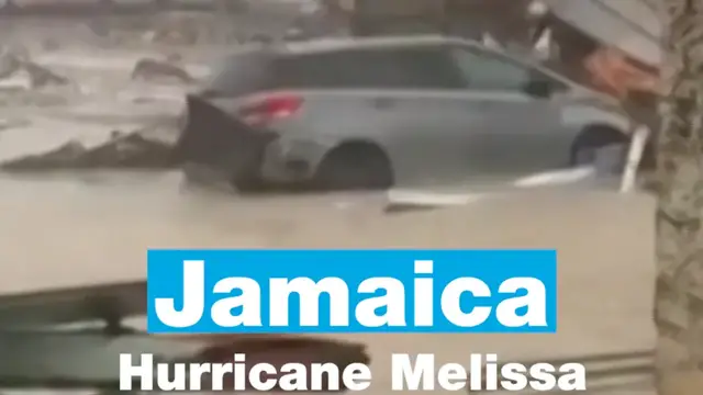 'Video thumbnail for Jamaica: Hurricane Melissa pummels the island with historic power'