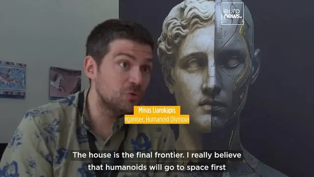 'Video thumbnail for Robots boast athletic skills at the first International Humanoid Olympiad in an ancient Greek city'