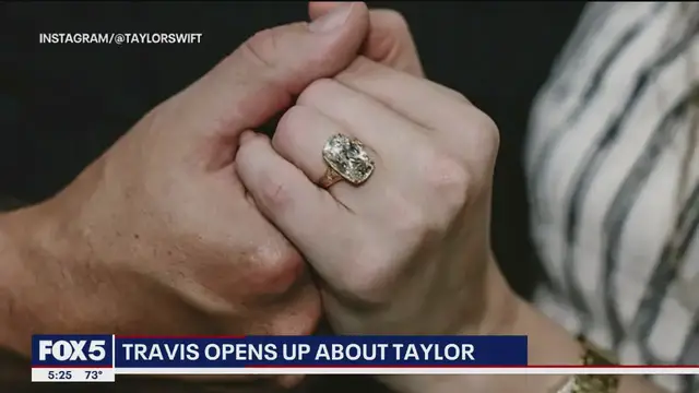 'Video thumbnail for Travis Kelce speaks about his engagement'