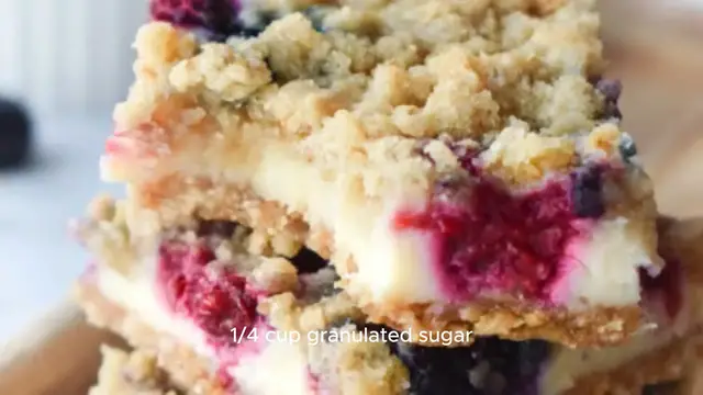 Video thumbnail for Blueberry Cream Cheese Bars Recipe