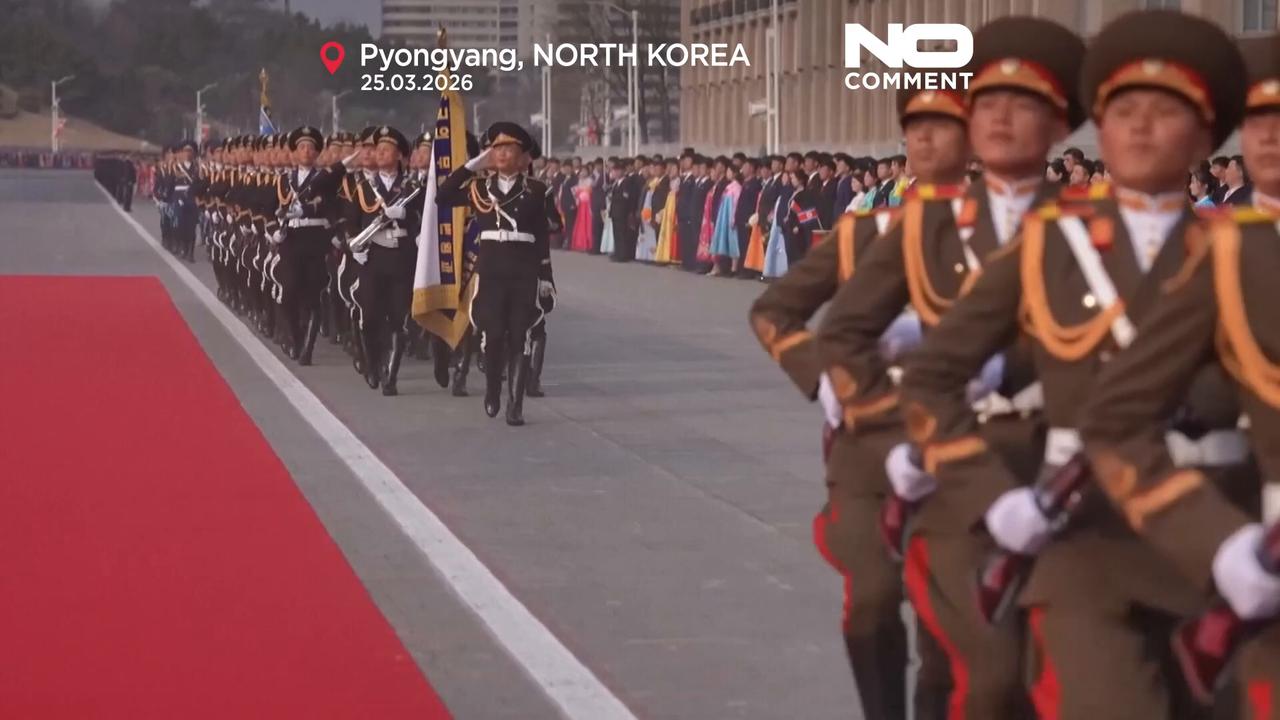 Video thumbnail for North Korea welcomes Lukashenko with ceremony in Pyongyang