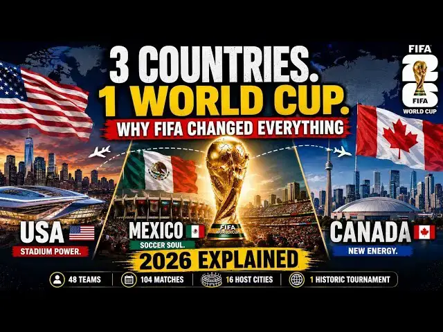 Video thumbnail for Why FIFA World Cup 2026 Has 3 Host Countries (And Why FIFA Had No Choice) #football  #soccer #usa