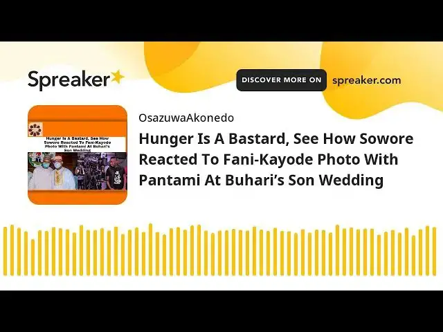 Video thumbnail for Hunger Is A Bastard, See How Sowore Reacted To Fani-Kayode Photo With Pantami At Buhari’s Son Weddin