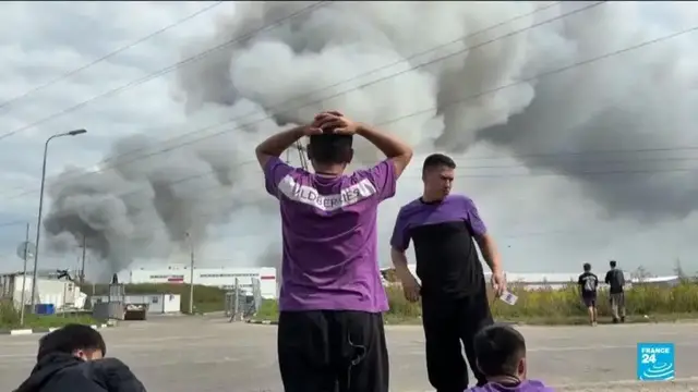 Video thumbnail for Ukraine launches one of its largest drone attacks on Russia