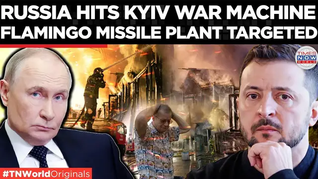 Video thumbnail for RUSSIA BOMBS KYIV Missile Factory, Flamingo Production Facility, Kyiv-111 Plant Making Drones Hit