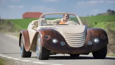 'Video thumbnail for The Wooden 'Concept' Vintage Sports Car That Took Over 4,500 Hours To Build'