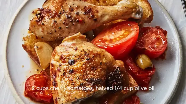 Video thumbnail for Garlic Tomato Baked Chicken Recipe