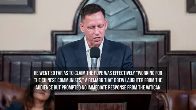 Video thumbnail for Peter Thiel Slams Pope's AI Stance as U.S.-China Tech Rivalry Intensifies.