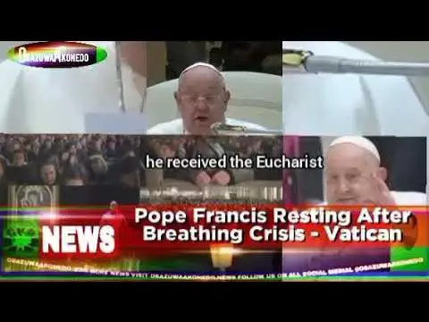 Video thumbnail for Pope Francis Resting After Breathing Crisis - Vatican