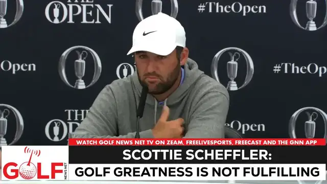 'Video thumbnail for Scottie Scheffler: Golf greatness isn't fulfilling'