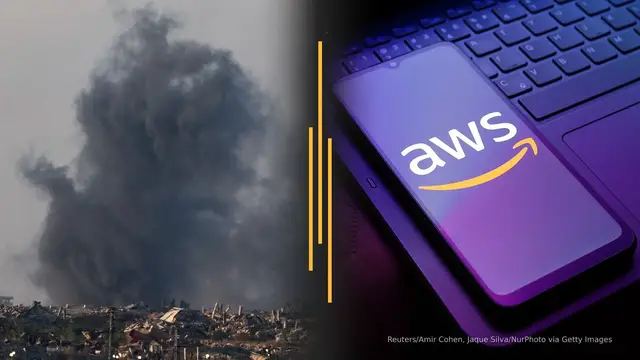 'Video thumbnail for Gaza violence threatens truce; Amazon outage knocks out major apps worldwide'