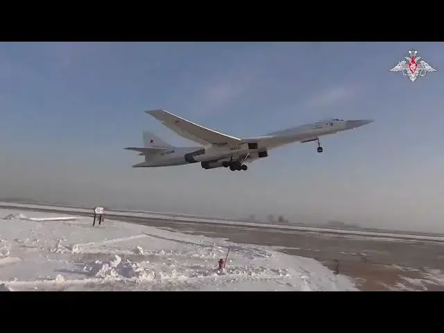 Video thumbnail for Two Tu 160 long range missile carrier