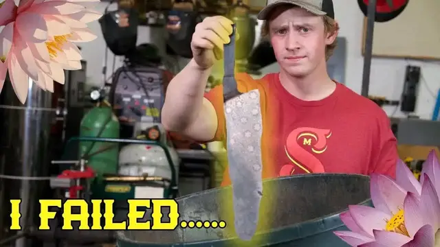 'Video thumbnail for Will Stelter: lotus flower damascus knife forging - part 6: disaster strikes!'