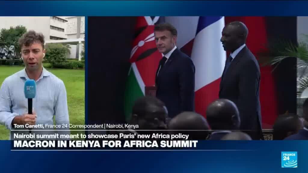 Video thumbnail for Macron in Kenya for summit showcasing Paris’s business ties with Africa
