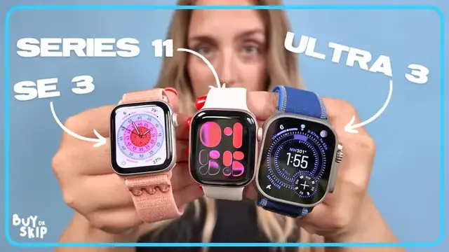 Video thumbnail for Apple Watch Series 11 vs Ultra 3 vs SE 3 | Review