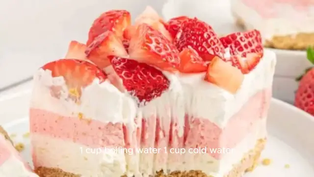 Video thumbnail for No-Bake Strawberry Jello Lasagna