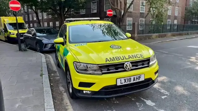 Video thumbnail for UK: London ambulance service reports record emergency calls amid extreme heat.