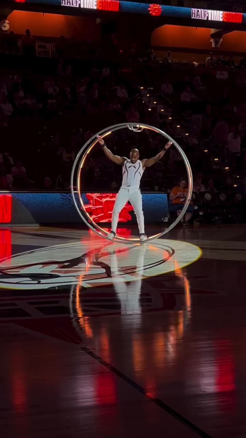 Video thumbnail for Cornell Freeney German Wheel Halftime Stunt
