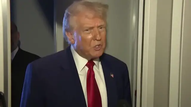 Video thumbnail for Trump predicts economic boom after market crash while aboard air force one