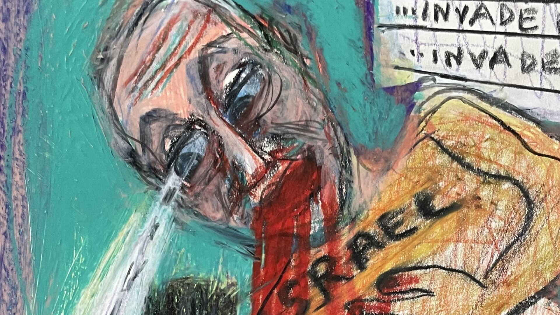 Video thumbnail for UK artist defends ‘Drawings Against Genocide’ after show cancelled
