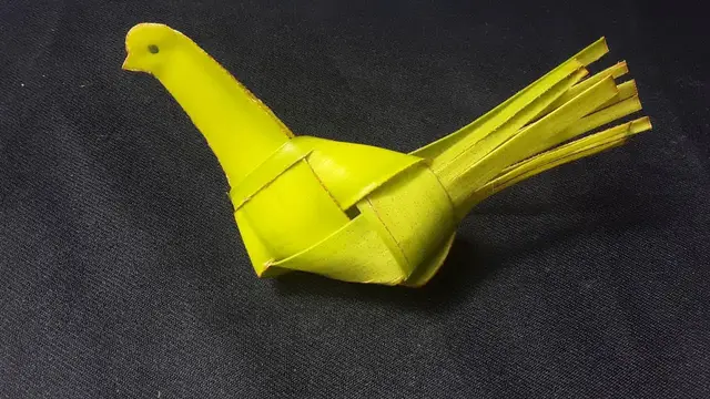 Video thumbnail for How to make coconut leaves craft || coconut leaves carft || coconut leaves craft duck