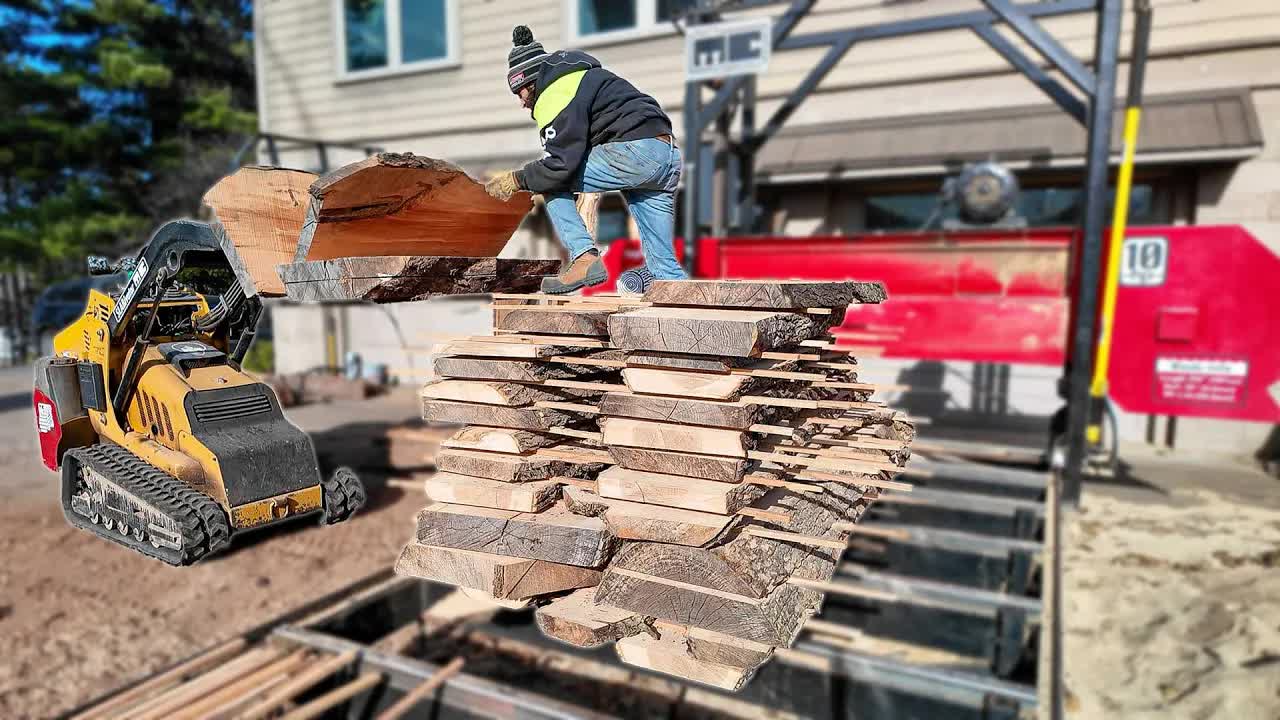 Video thumbnail for Matthew Cremona: Sawing Logs into Wood Slabs for Furniture Making