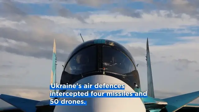 'Video thumbnail for At least four killed in Ukraine after overnight missile and drone attack from Russia'