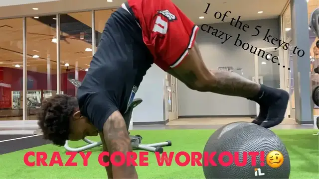 Video thumbnail for CRAZY CORE WORKOUT! (1 of the 5 keys to GETTING BOUNCY!