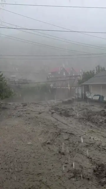 Video thumbnail for Massive Mudflow Flooding Mountain Village Streets