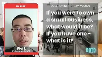 Video thumbnail for Wei wants to own a bookstore. How sweet!