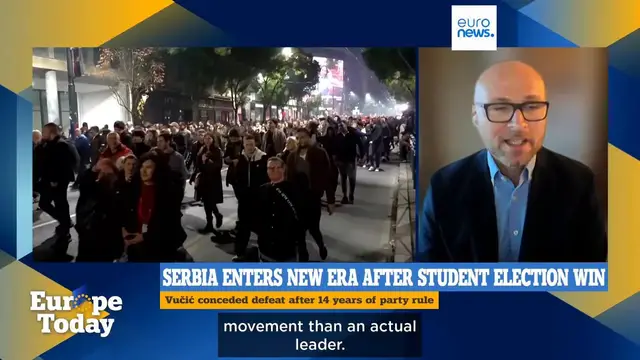 Video thumbnail for 'Extraordinary historical moment' in Serbian democracy, following Vučić defeat