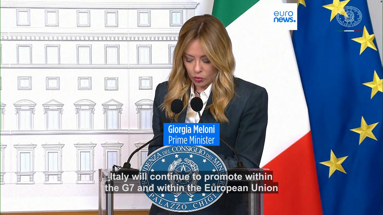 Video thumbnail for Ukraine and Italy pledge to work together to boost defence and drone production