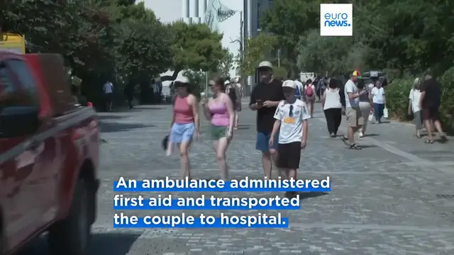 Video thumbnail for Two tourists injured in knife attack at Acropolis, police arrest suspect