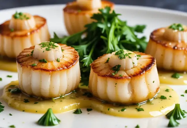Video thumbnail for Seared Scallops in Garlic Butter Heaven