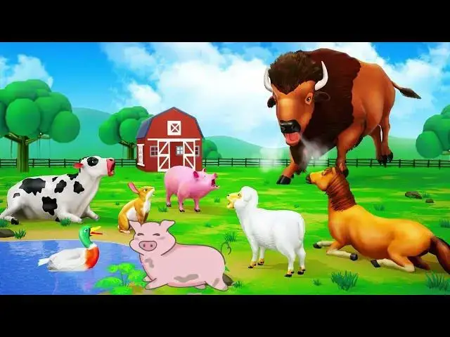 Video thumbnail for "Fun Farm Animal Song for Kids | Learn Animal Sounds & Names | Educational Songs #Song#nurseryrhymes