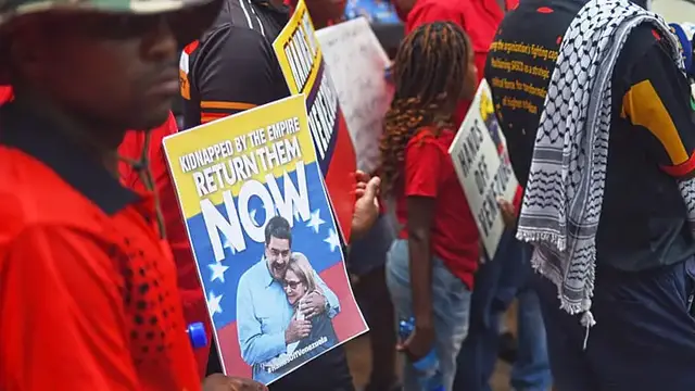 Video thumbnail for South Africa: Protesters condemn US attack on Venezuela