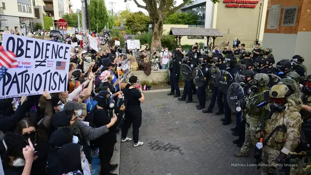 'Video thumbnail for Arrests decline in Portland ICE protests before Trump deployed troops'
