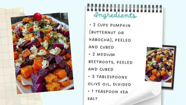 Video thumbnail for Roasted Pumpkin & Beetroot Salad – Colorful, Nutritious & Flavor-Packed
