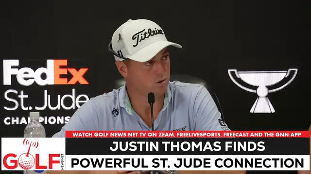 'Video thumbnail for Justin Thomas on being with St. Jude kids: It's so powerful'