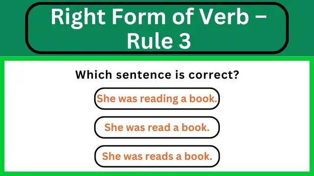 'Video thumbnail for English Grammar Practice ||  Right Form of Verb – Rule 3 || English Grammar Test'