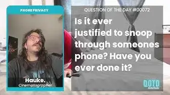 Video thumbnail for Hauke believes it's rarely justified to snoop, unless you have good reason to.