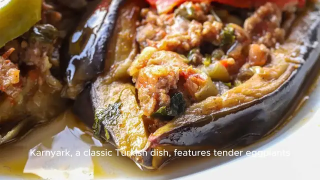 Video thumbnail for Karnıyarık (Stuffed Eggplants with Ground Meat