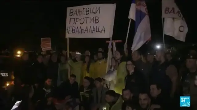 'Video thumbnail for Serbian students block high school in protest against government'