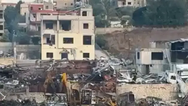 'Video thumbnail for Security camera video shows Israeli strike in southern Lebanon'