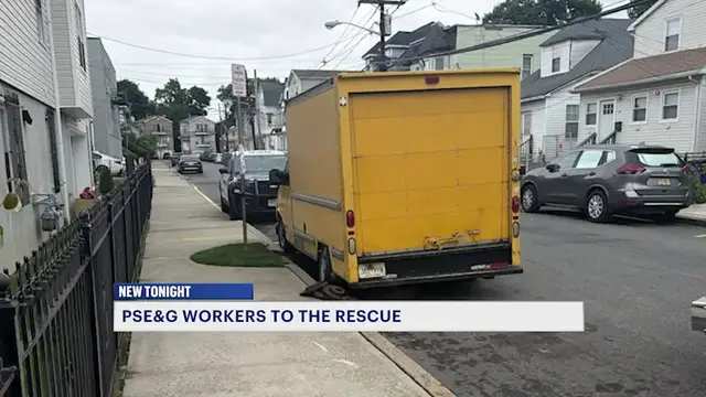 Video thumbnail for PSE&G workers rescue man trapped under truck in Newark