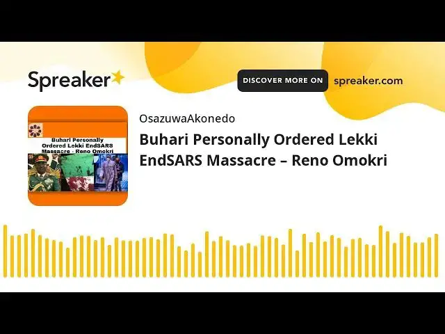 Video thumbnail for Buhari Personally Ordered Lekki EndSARS Massacre – Reno Omokri