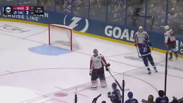 Video thumbnail for Capitals goalie Charlie Lindgren shot the puck into his own net